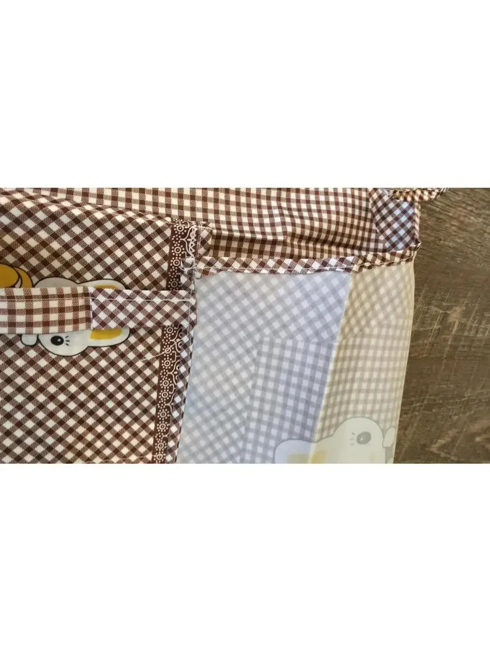 Cute Anime My Melody Gingham Apron - Khaki
